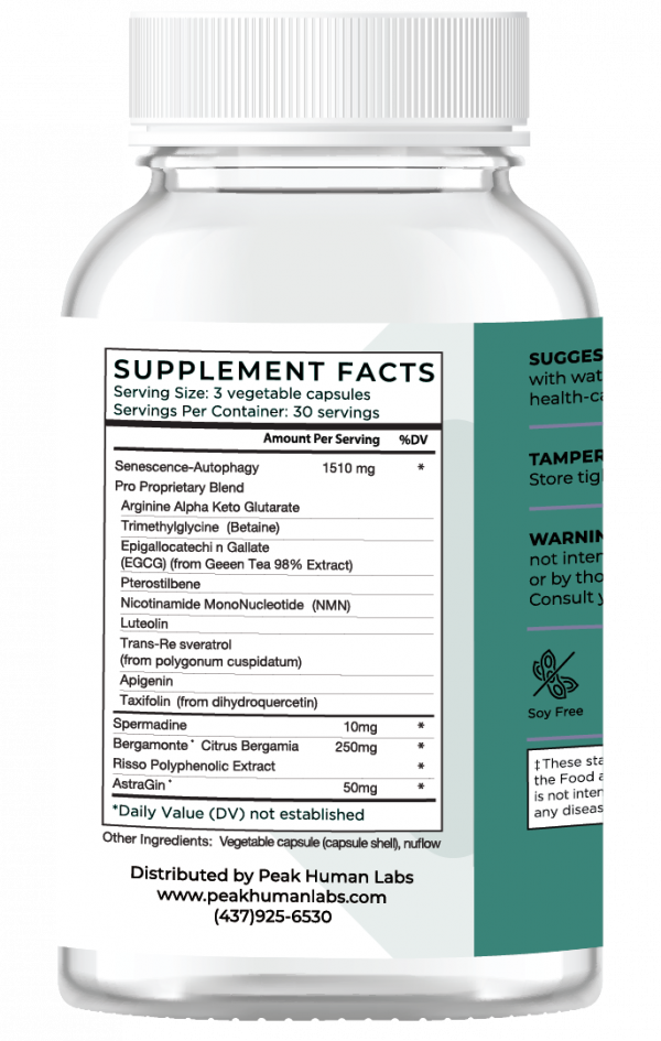Fasting Pro Nutrition Facts